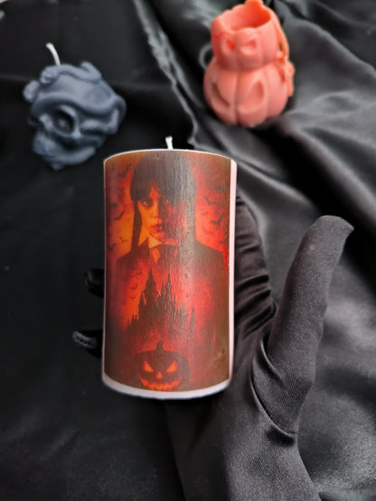 ~ Bougie personnalisée Mercredi Spécial Halloween 🖤🎃~