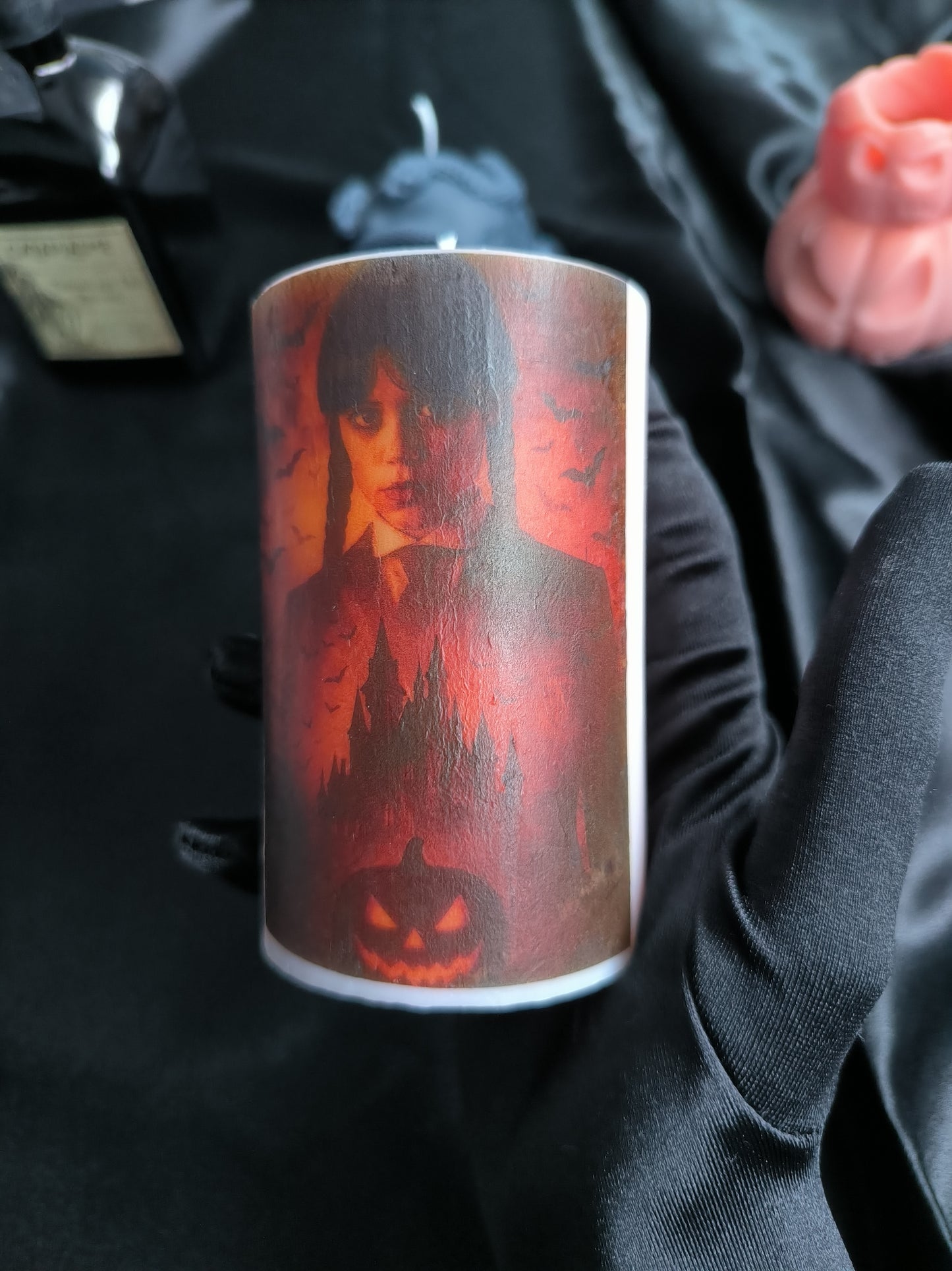 ~ Bougie personnalisée Mercredi Spécial Halloween 🖤🎃~